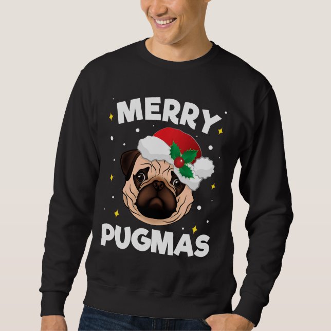 Weihnachts-Mops Weihnachtsgeschenk für Mops Lover  Sweatshirt (Vorderseite)
