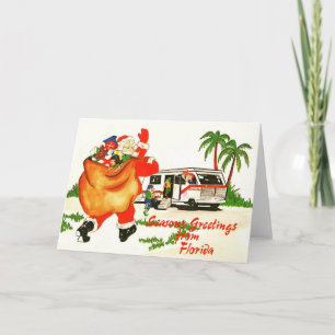 Weihnachts-Motorhome des Weihnachtsmanns Karte