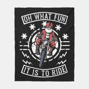 Weihnachts-Motorrad Santa Claus Biker Vater Bike Fleecedecke