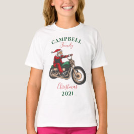 Weihnachts-Motorradfamilie passt auf Kundenwunsch T-Shirt