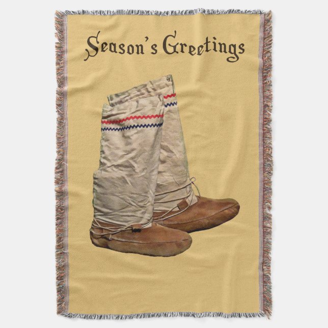 Weihnachts Mukluks Decke (Vorderseite Vertikal)