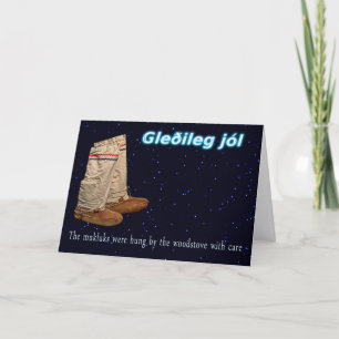 Weihnachts Mukluks Feiertagskarte