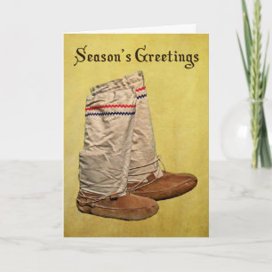 Weihnachts Mukluks Feiertagskarte