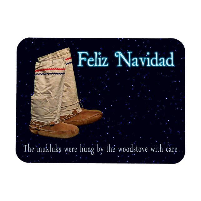 Weihnachts Mukluks Magnet (Horizontal)