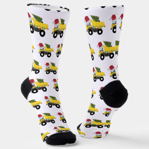 Weihnachts-Muldenkipper-Baustellentransporter Socken