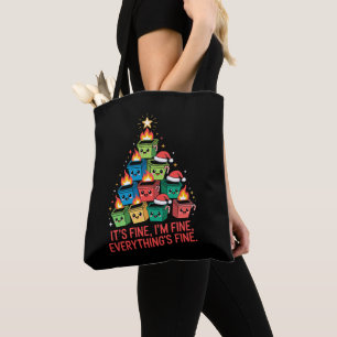 Weihnachts-Müllcontainer-Feuerbaum Es ist in Ordnu