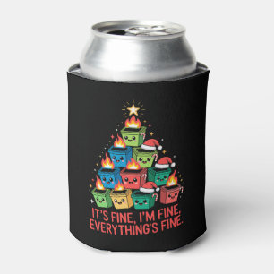 Weihnachts-Müllcontainer-Feuerbaum Es ist in Ordnu Dosenkühler