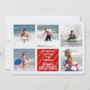 Weihnachts-Multi-5-FotoCollage Roter Kardinal