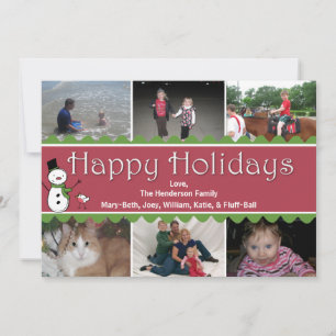 Weihnachts-Multi-Foto-Grußkarte Feiertagskarte
