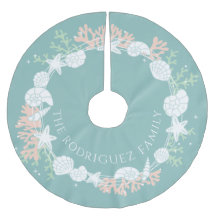 Weihnachts-Muschel-Wreath-Baumrock