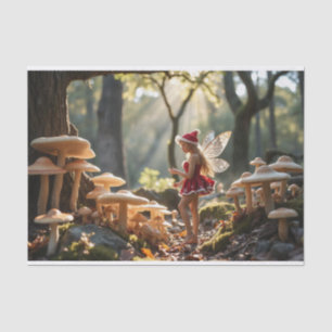 Weihnachts-Mushroom Fairy Decoupage Seidenpapier