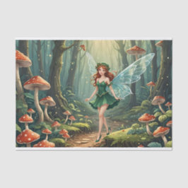 Weihnachts-Mushroom Fairy Decoupage Seidenpapier