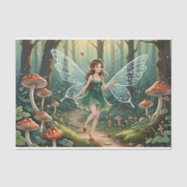 Weihnachts-Mushroom Fairy Decoupage Seidenpapier