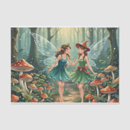 Weihnachts-Mushroom Fairy Decoupage Seidenpapier