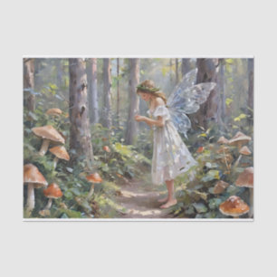Weihnachts-Mushroom Fairy Decoupage Seidenpapier