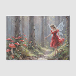 Weihnachts-Mushroom Fairy Decoupage Seidenpapier