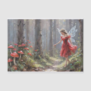 Weihnachts-Mushroom Fairy Decoupage Seidenpapier