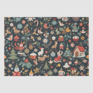 Weihnachts-🎄-Muster auf Gewebepapier Seidenpapier