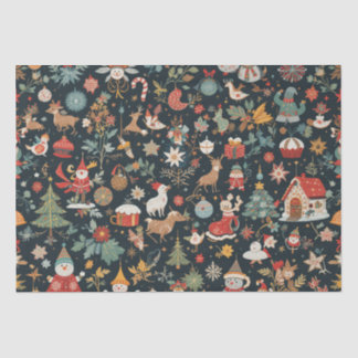 Weihnachts-🎄-Muster auf Gewebepapier Seidenpapier