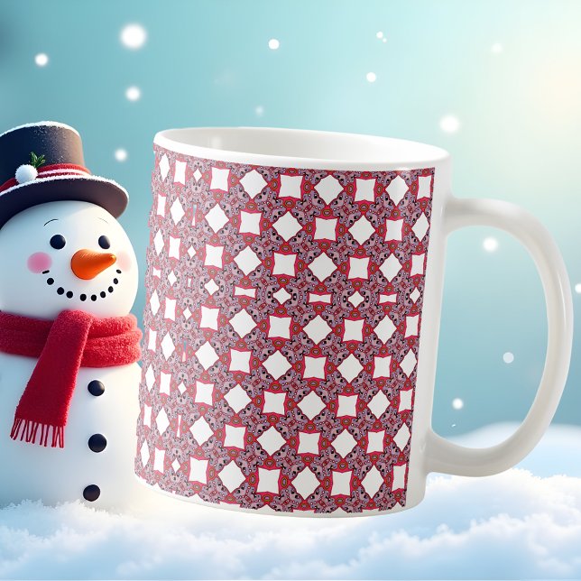 Weihnachts-Musterschild des Friedens Kaffeetasse (Christmas gifts)