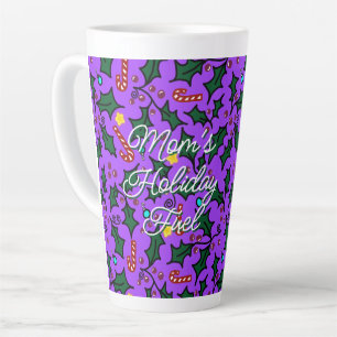 Weihnachts-Mütter-Treibstoff-Lila-Muster Milchtasse