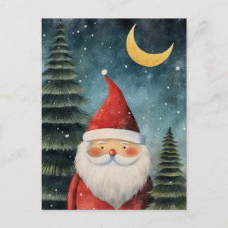 Weihnachts-Nacht-Nacht-Mondnachricht Feiertagspostkarte