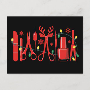 Weihnachts-Nageltechnik-Tools Rentiere Geweihe Lic Feiertagspostkarte