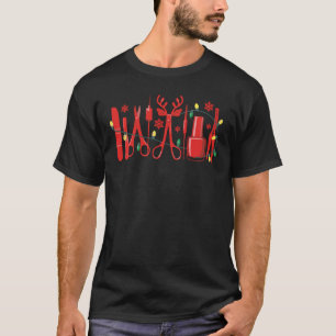 Weihnachts-Nageltechnik-Tools Rentiere Geweihe Lic T-Shirt