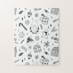 Weihnachts-nahtlose Kontur Puzzle