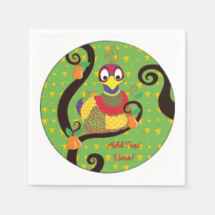 Weihnachts-Napkins-Cocktailgröße personalisieren Serviette