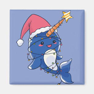Weihnachts-Narwal Magnet