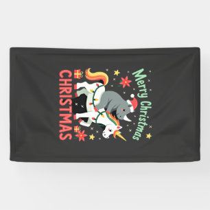Weihnachts-Nashorn Frohe Weihnachten Einhorn Nasho Banner