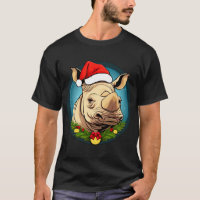 Weihnachts-Nashorn-T-Shirt