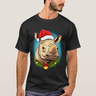 Weihnachts-Nashorn-T-Shirt T-Shirt