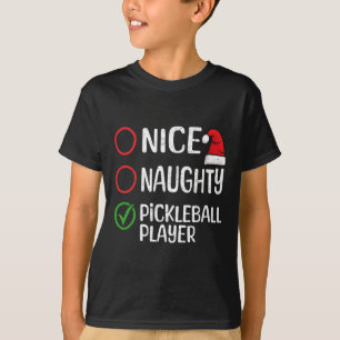 Weihnachts-Naughty-Pickleball-Player-Xmas-Liste T-Shirt