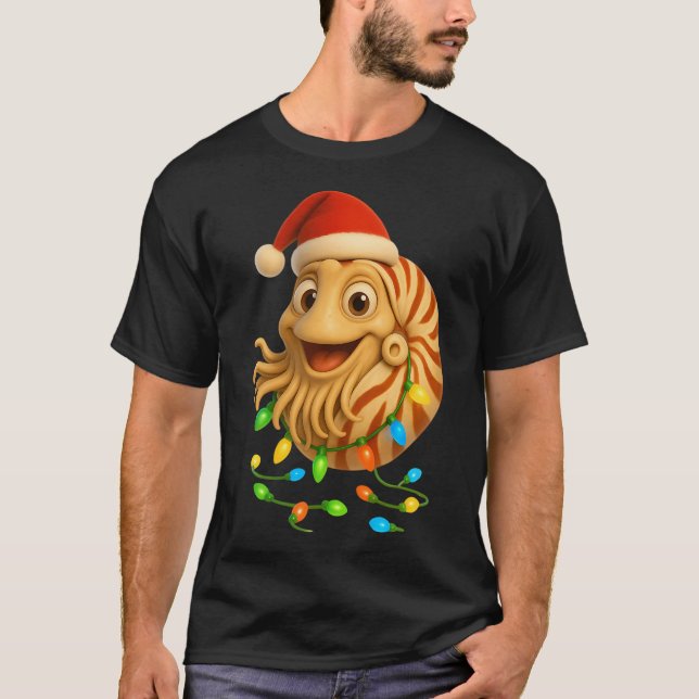 Weihnachts-Nautilus-Fisch T-Shirt (Vorderseite)