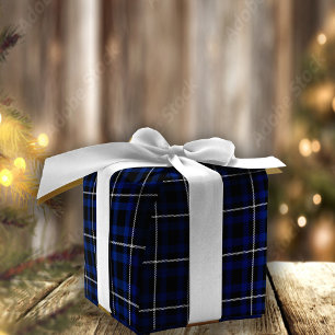 Weihnachts-Navyblau-Buffalo-Kariert Geschenkpapier Set