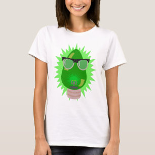Weihnachts Nerd Cartoon Custom Holiday Bulle T-Shirt