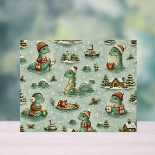 Weihnachts-Nessie Loch Ness Monster Cozy Kryptiden Acrylschild