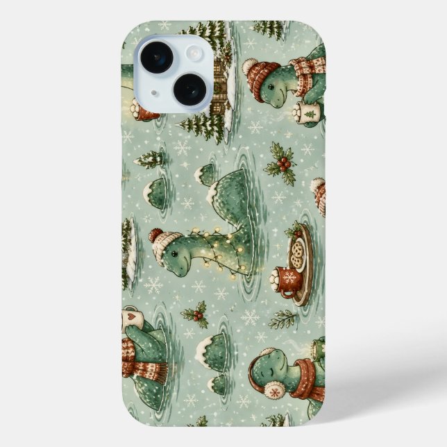 Weihnachts-Nessie Loch Ness Monster Cozy Kryptiden Case-Mate iPhone Hülle (Rückseite)