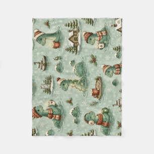Weihnachts-Nessie Loch Ness Monster Cozy Kryptiden Fleecedecke