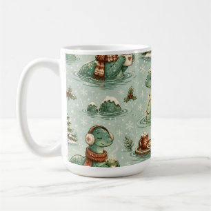 Weihnachts-Nessie Loch Ness Monster Cozy Kryptiden Kaffeetasse