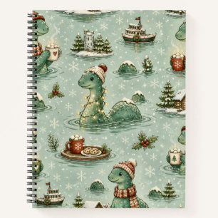 Weihnachts-Nessie Loch Ness Monster Cozy Kryptiden Notizbuch