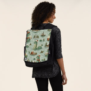 Weihnachts-Nessie Loch Ness Monster Cozy Kryptiden Rucksack