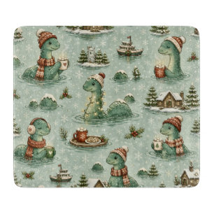 Weihnachts-Nessie Loch Ness Monster Cozy Kryptiden Schneidebrett