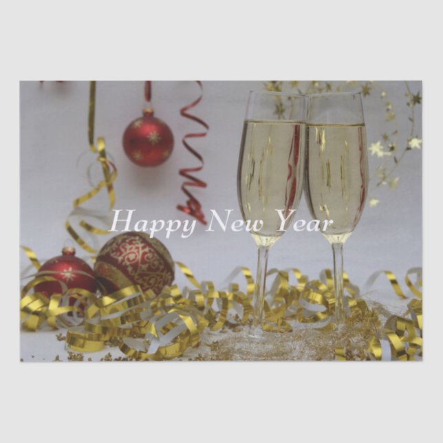 Weihnachts-Neujahrsfeiertag - Tissue Paper Seidenpapier (Vorderseite)