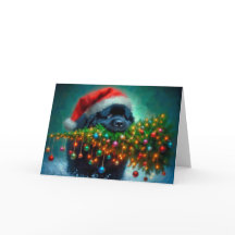Weihnachts-Newfie-Helfer-Feiertagskarte