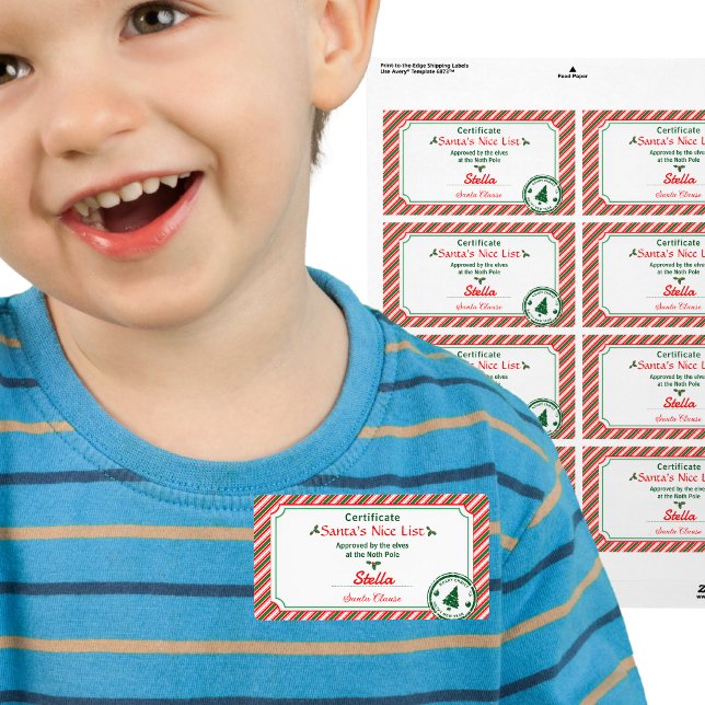 Weihnachts-Nice-List-Urkunde Elf-Approved-Santa (Von Creator hochgeladen)