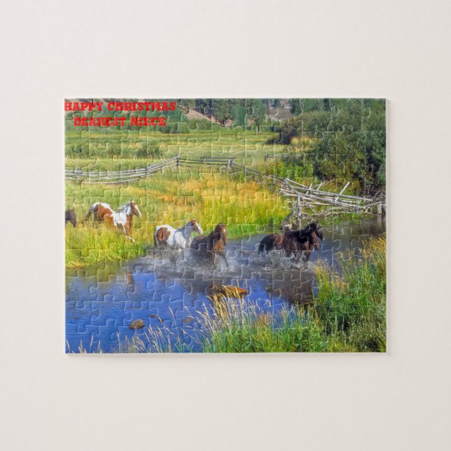 Weihnachts-Nichte. Puzzle (Horizontal)