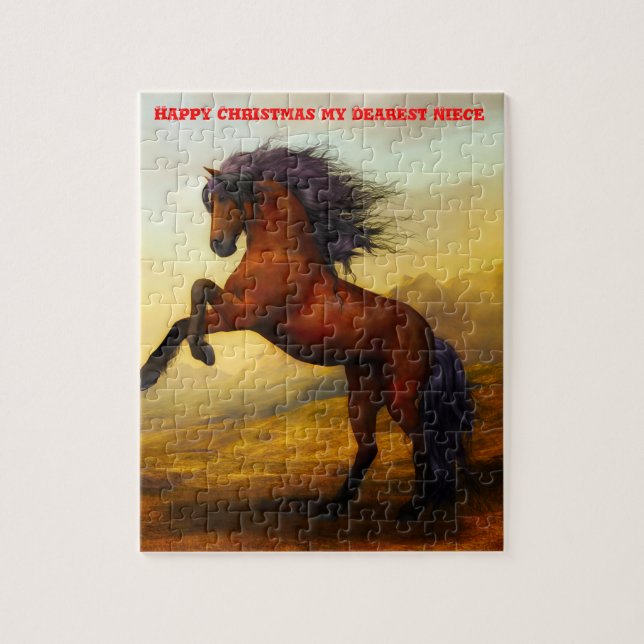 Weihnachts-Nichte. Puzzle (Vertikal)